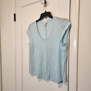 Nordstrom Signature linen short sleeve top